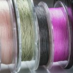 Colorful Fishing Line many reels with fishing line and braided fishing line in different colors and sizes