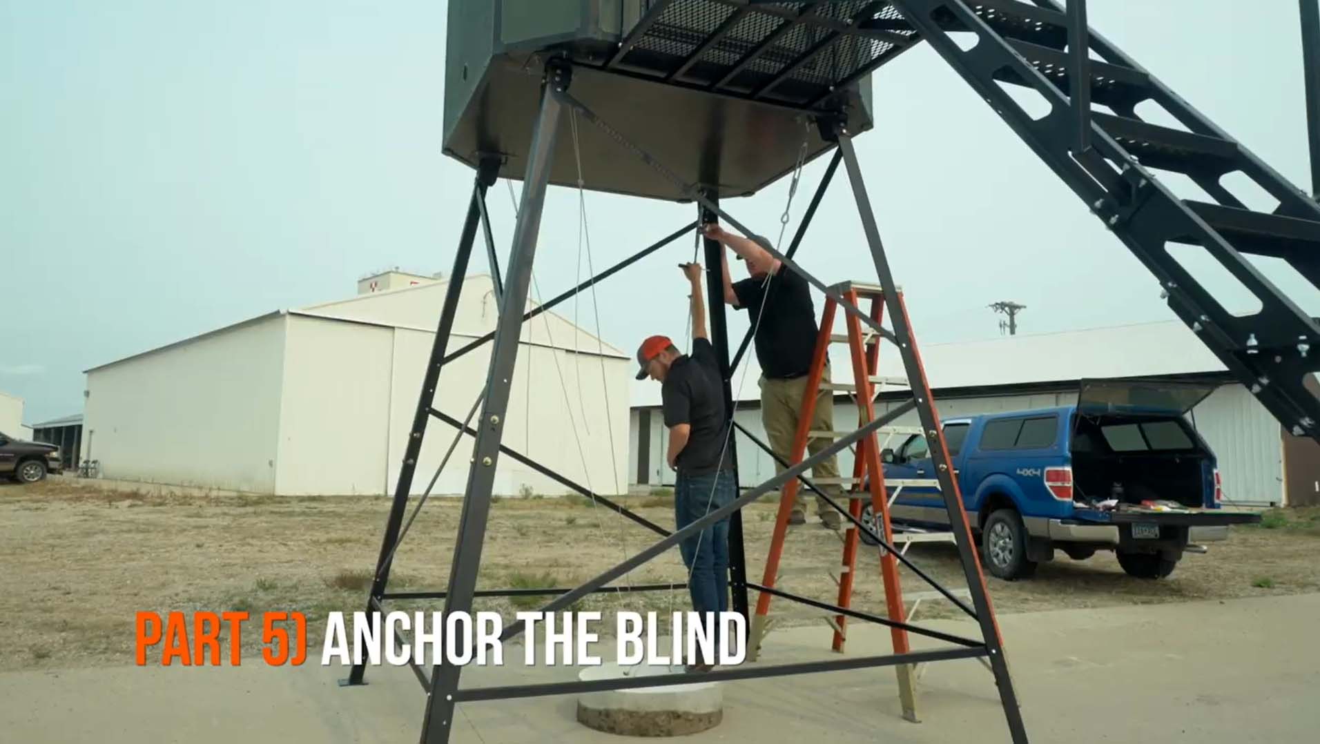 Anchoring the blind on the stand