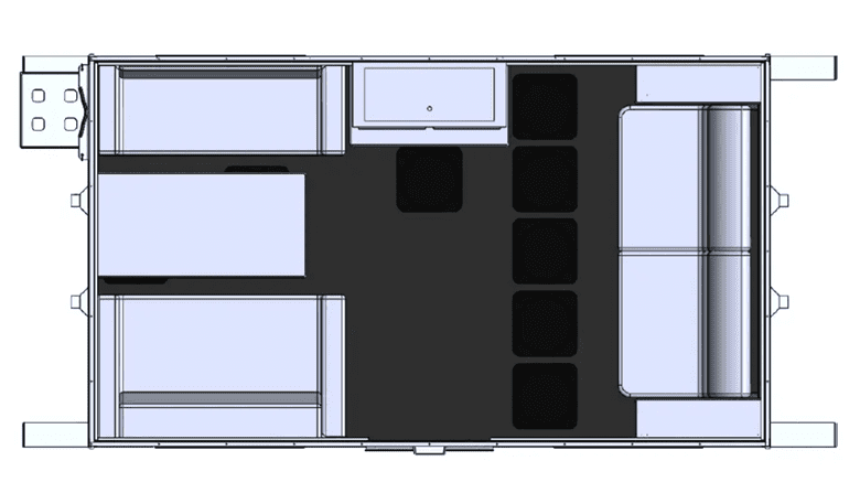 layout of he Slammer comfort suite